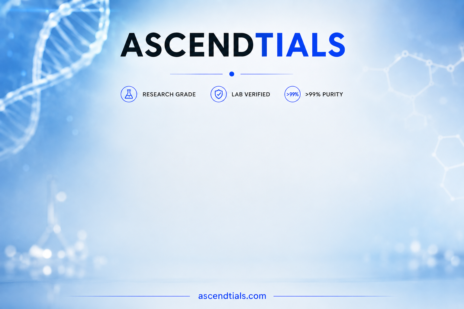 Ascendtials — research grade, lab verified, over 99% purity